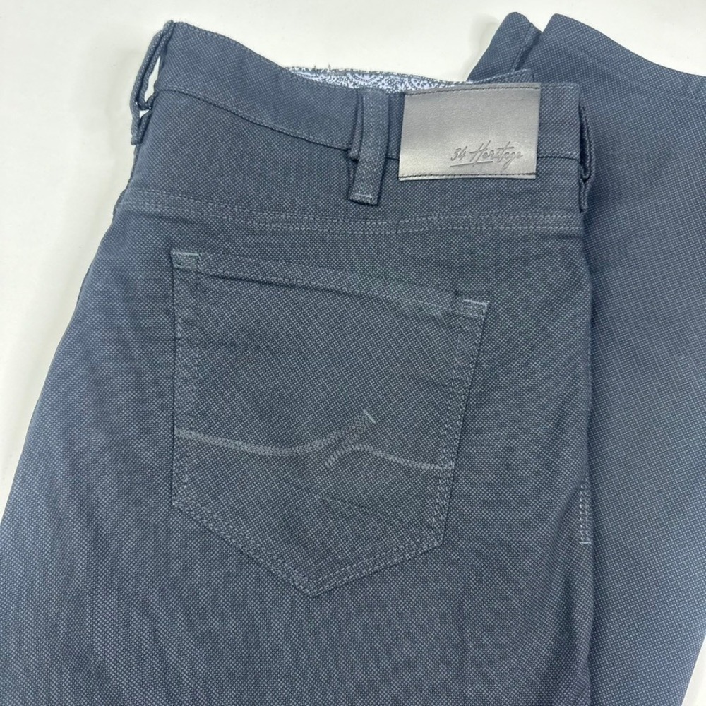 34 Heritage Charisma Pants Mens 40x29 Navy Blue Textured Classic Comfort Rise